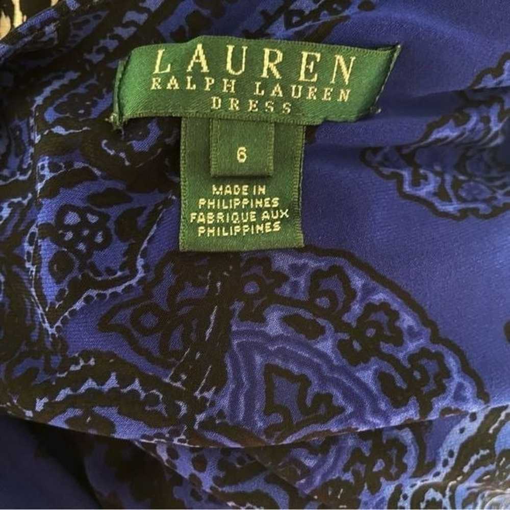Lauren Ralph Lauren blue black paisley sheath dre… - image 12