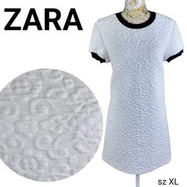 Zara Black & White Textured Tunic Dress - image 1