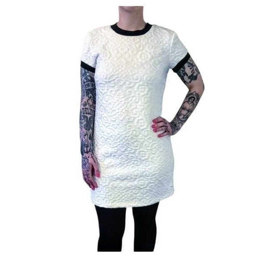 Zara Black & White Textured Tunic Dress - image 2