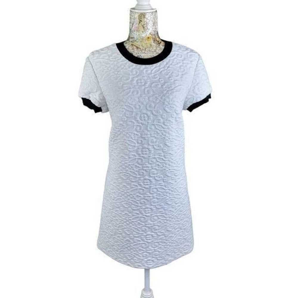 Zara Black & White Textured Tunic Dress - image 7