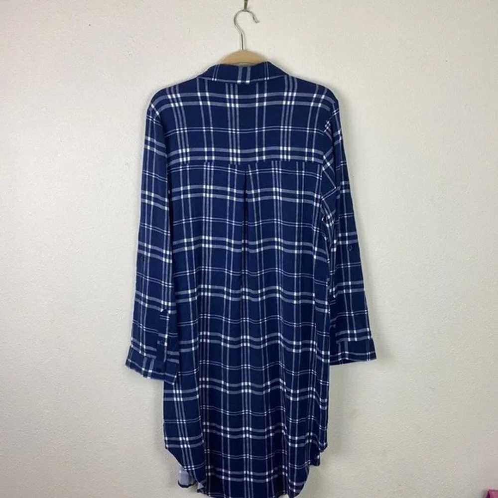 Torrid | Dark Blue Check Plaid Button Up Dress 2 … - image 9