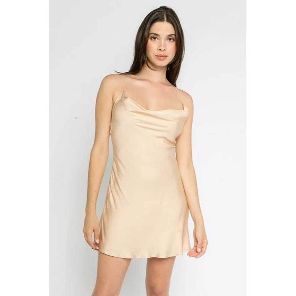 STEELE Cowl Neck Sleep Mini Dress - image 1