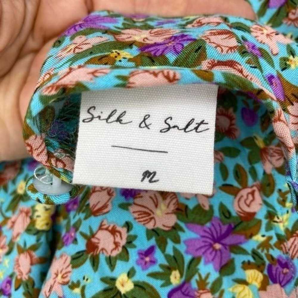 Silk and Salt Bouquet Maxi Floral Halter Dress Vi… - image 5