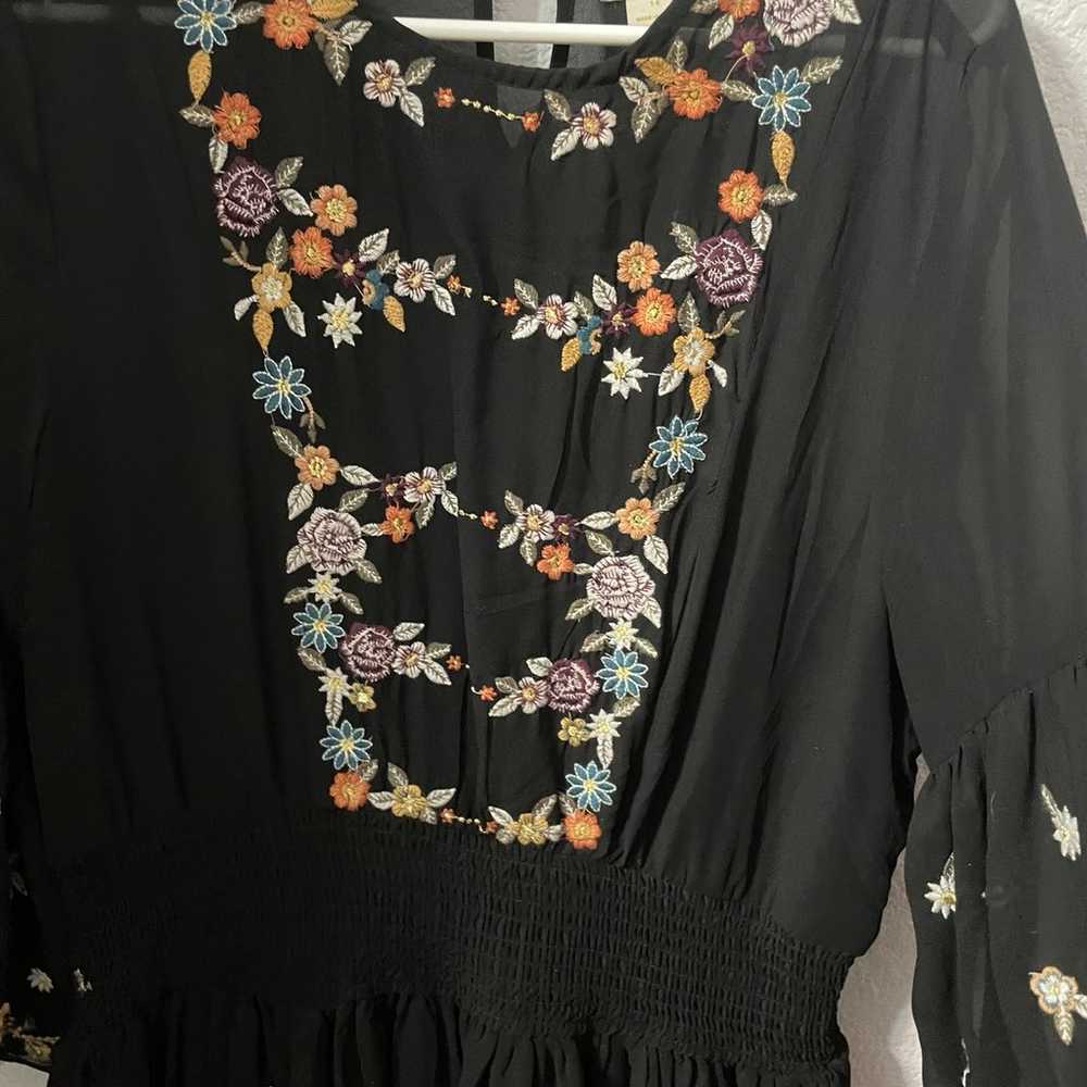 Maeve Embroidered Dress Size 14 Anthropologie - image 2
