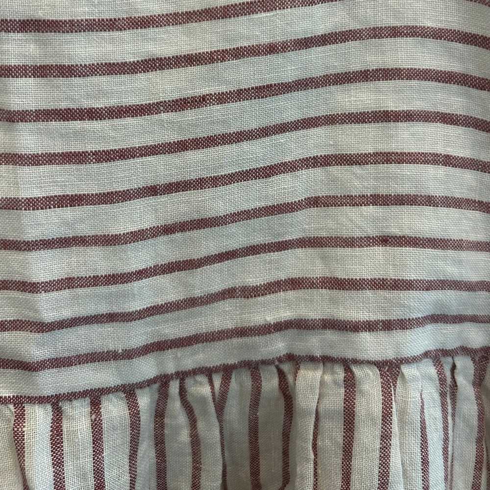 ARTISAN NY Button Down Striped Sleeveless Linen M… - image 5