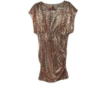 Grace Karin Pink  Sequin Ruched Mini Dress