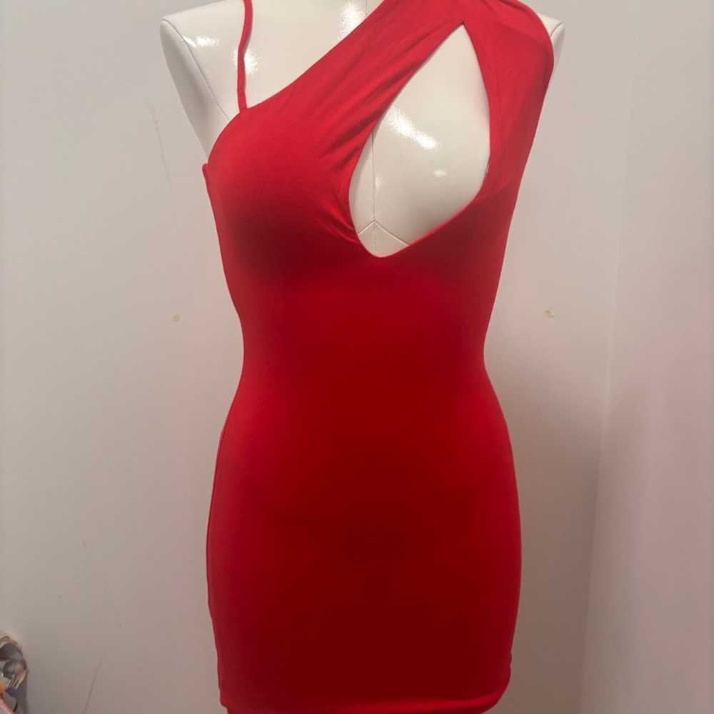 H:Ours revolve Red cutout mini cocktail dress - image 10