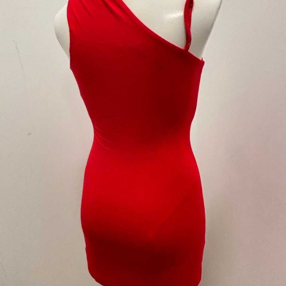 H:Ours revolve Red cutout mini cocktail dress - image 4