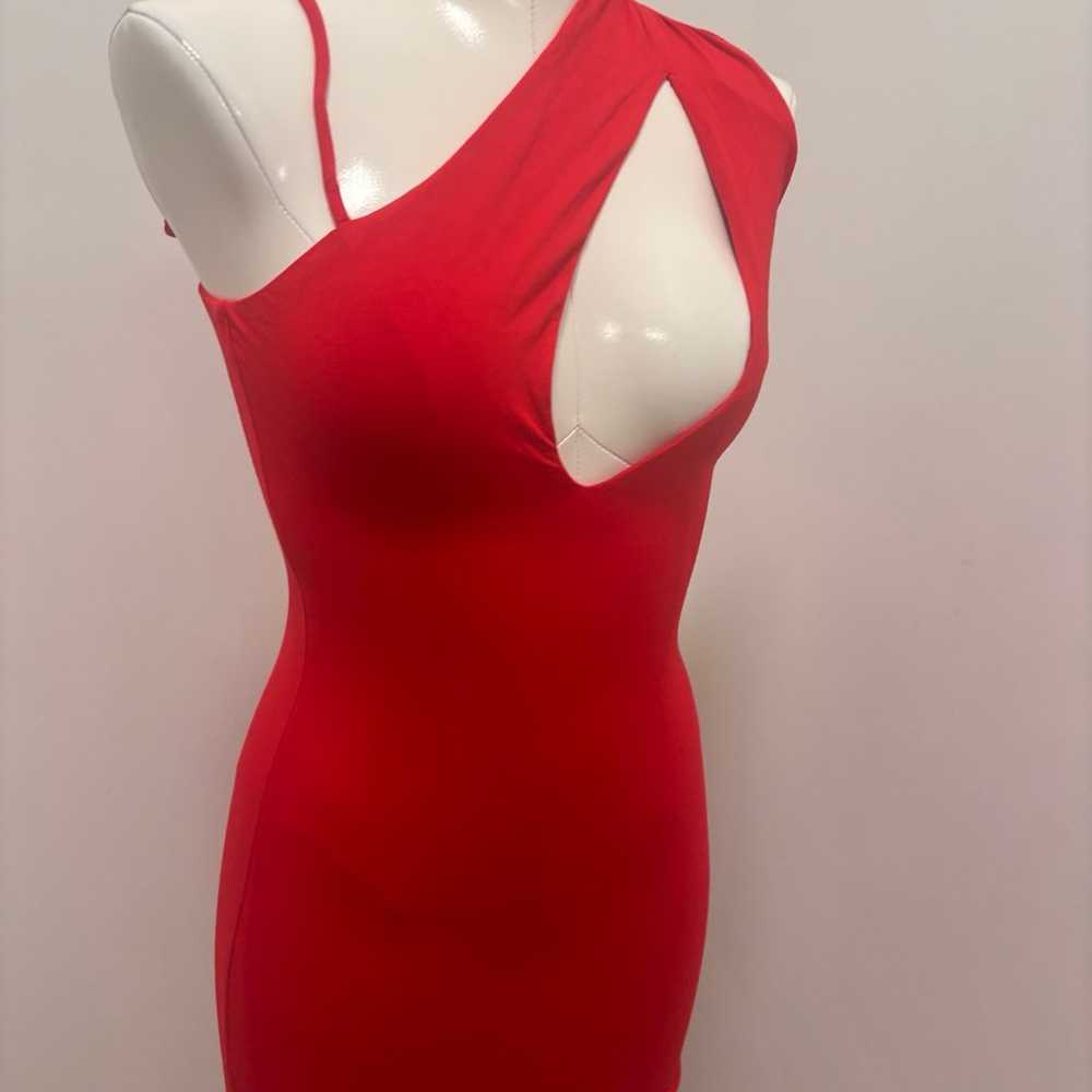 H:Ours revolve Red cutout mini cocktail dress - image 9