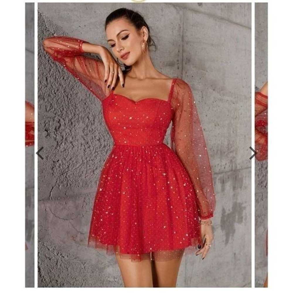 Star Mesh Fit And Flare Dress - image 8