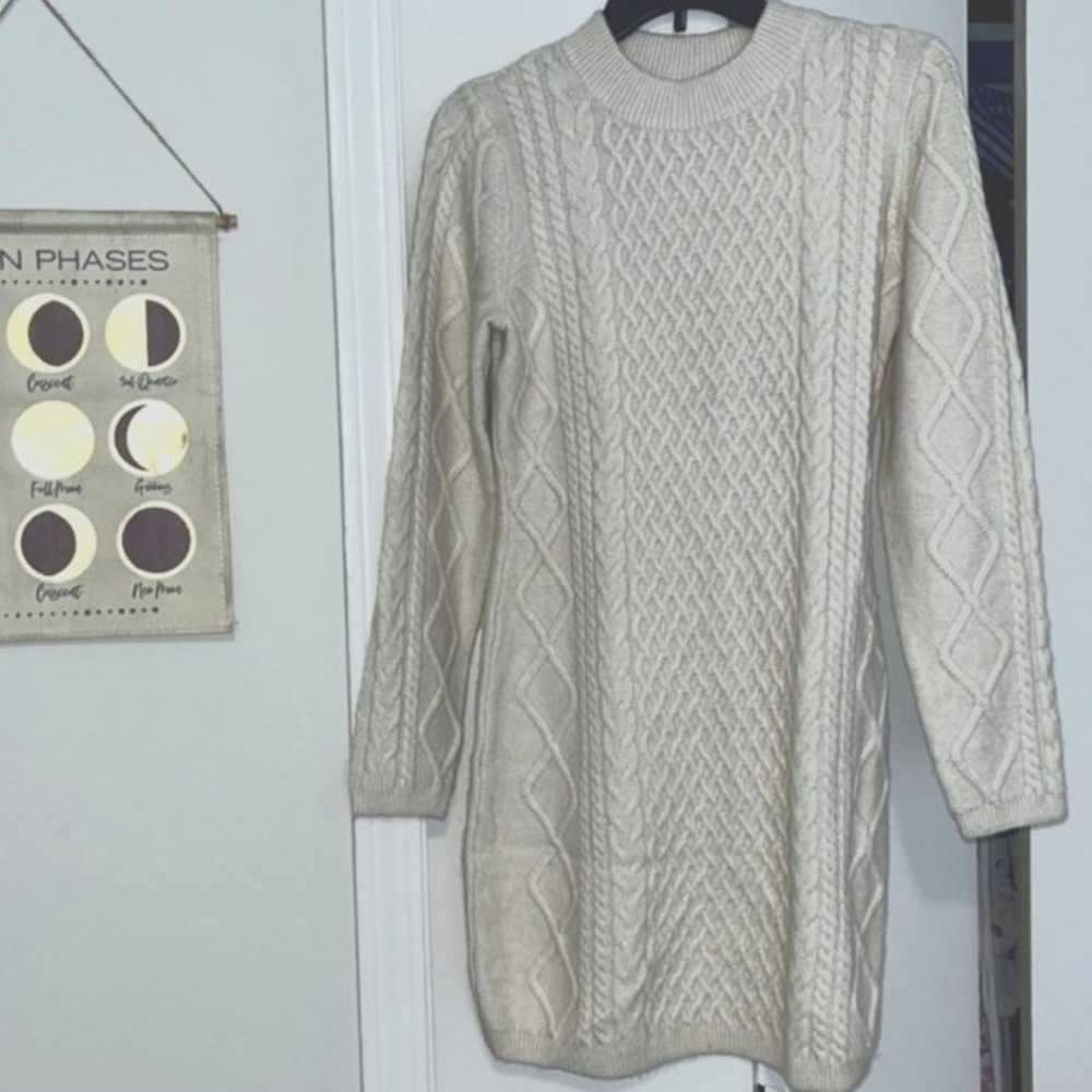 H&M beige sweater dress - image 1