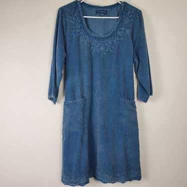 April Cornell Peasant Dress Womens Size L Dusty B… - image 1