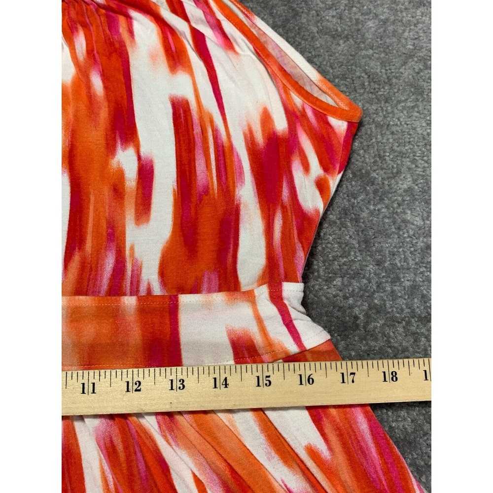 Calvin Klein Maxi Dress Women Size 16 Orange Slit… - image 11