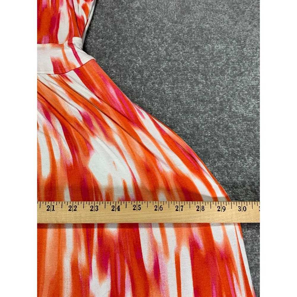 Calvin Klein Maxi Dress Women Size 16 Orange Slit… - image 12