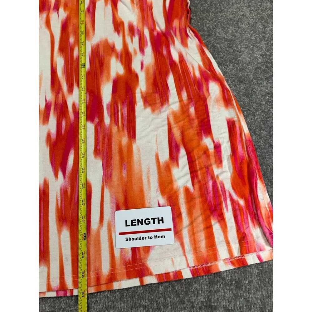 Calvin Klein Maxi Dress Women Size 16 Orange Slit… - image 2