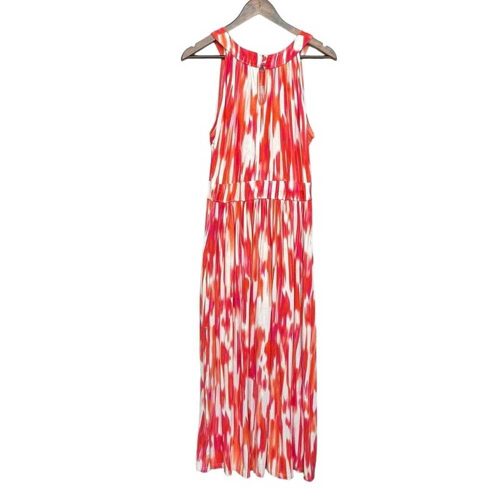 Calvin Klein Maxi Dress Women Size 16 Orange Slit… - image 5