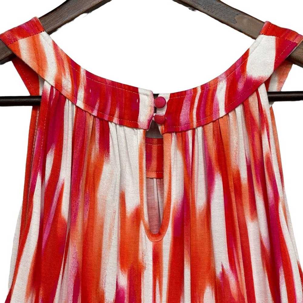 Calvin Klein Maxi Dress Women Size 16 Orange Slit… - image 6