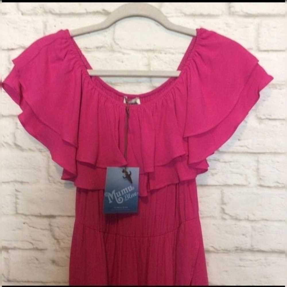 Show Me Your MuMu Hot Pink Fushia Maxi Dress Size… - image 4