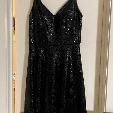 Prom/Formal Black Sequin Cocktail Dress - image 1