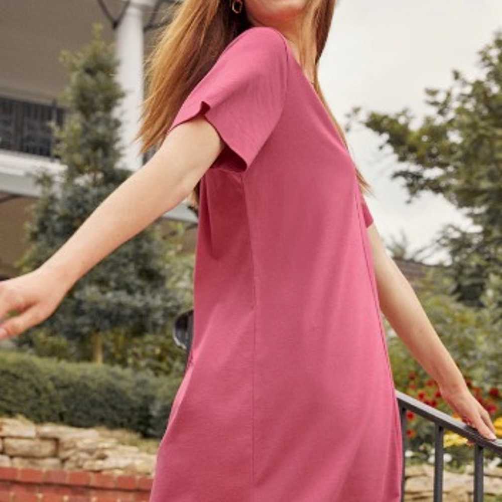 The Luxe Pima V-Neck Mini Dress - image 4