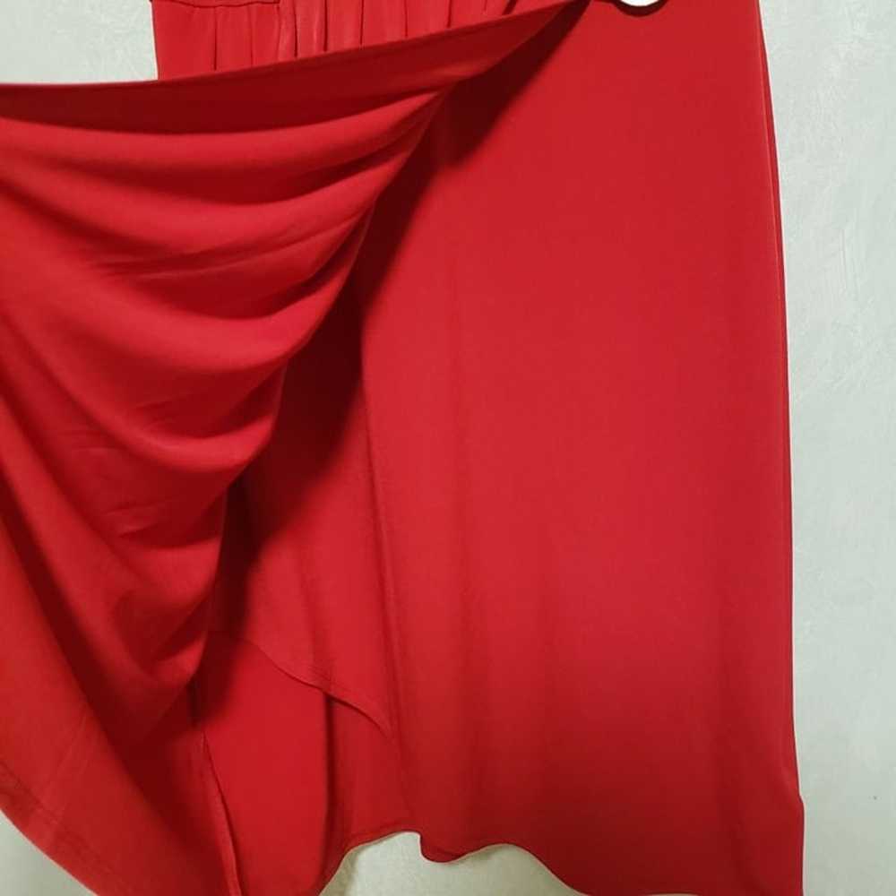 Michael Kors Red Faux Wrap Sleeveless Dress - image 6