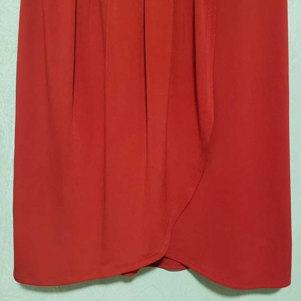 Michael Kors Red Faux Wrap Sleeveless Dress - image 7