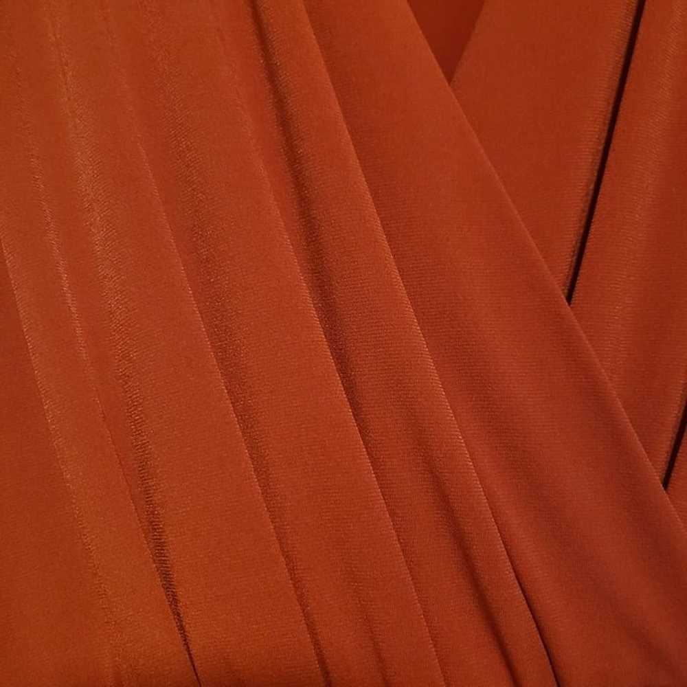 Michael Kors Red Faux Wrap Sleeveless Dress - image 9