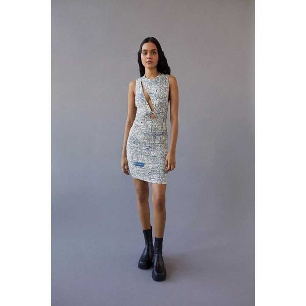 UO Amaya Printed Twist Front Bodycon Dress Size X… - image 2