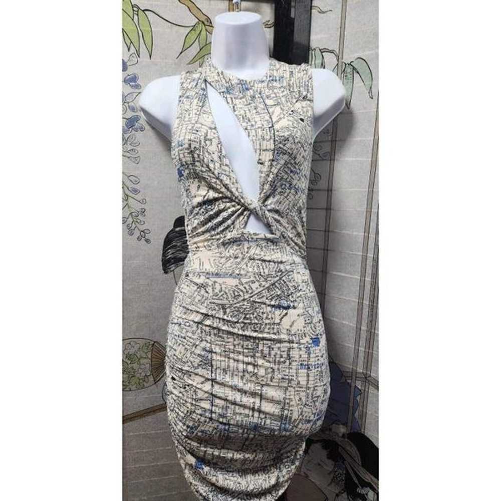 UO Amaya Printed Twist Front Bodycon Dress Size X… - image 5