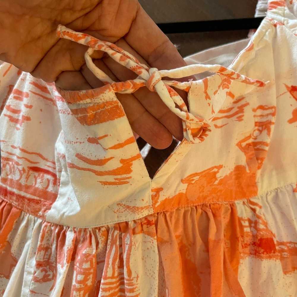 Urban Outfitters Wonderland Orange Toile Tie Back… - image 6
