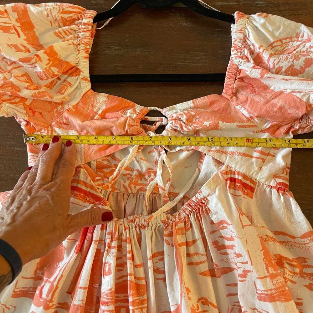 Urban Outfitters Wonderland Orange Toile Tie Back… - image 8