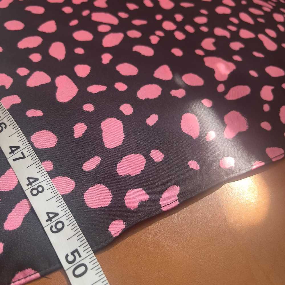 Zara Woman's Black Pink Satin Printed Prairie Max… - image 8