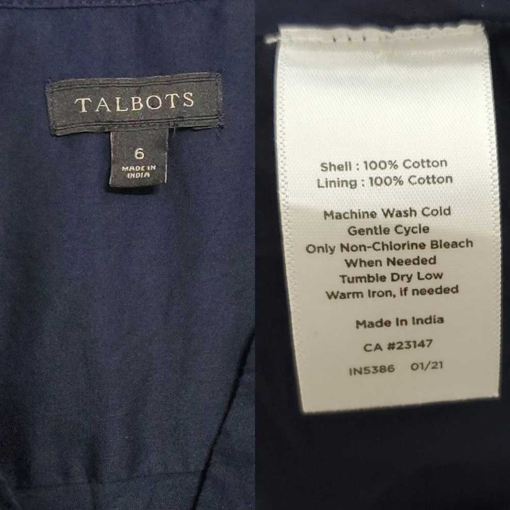 Talbots size 6 button front 3/4 sleeve midi shirt… - image 12