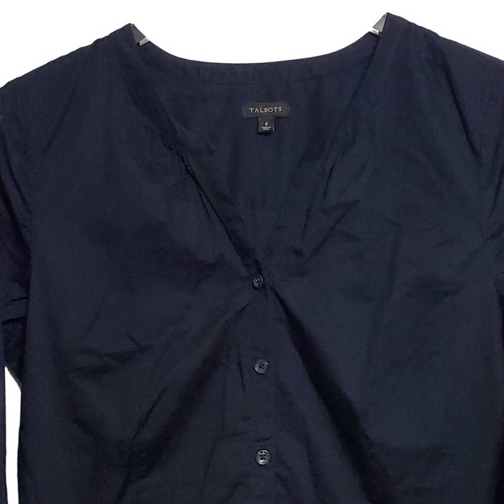 Talbots size 6 button front 3/4 sleeve midi shirt… - image 2