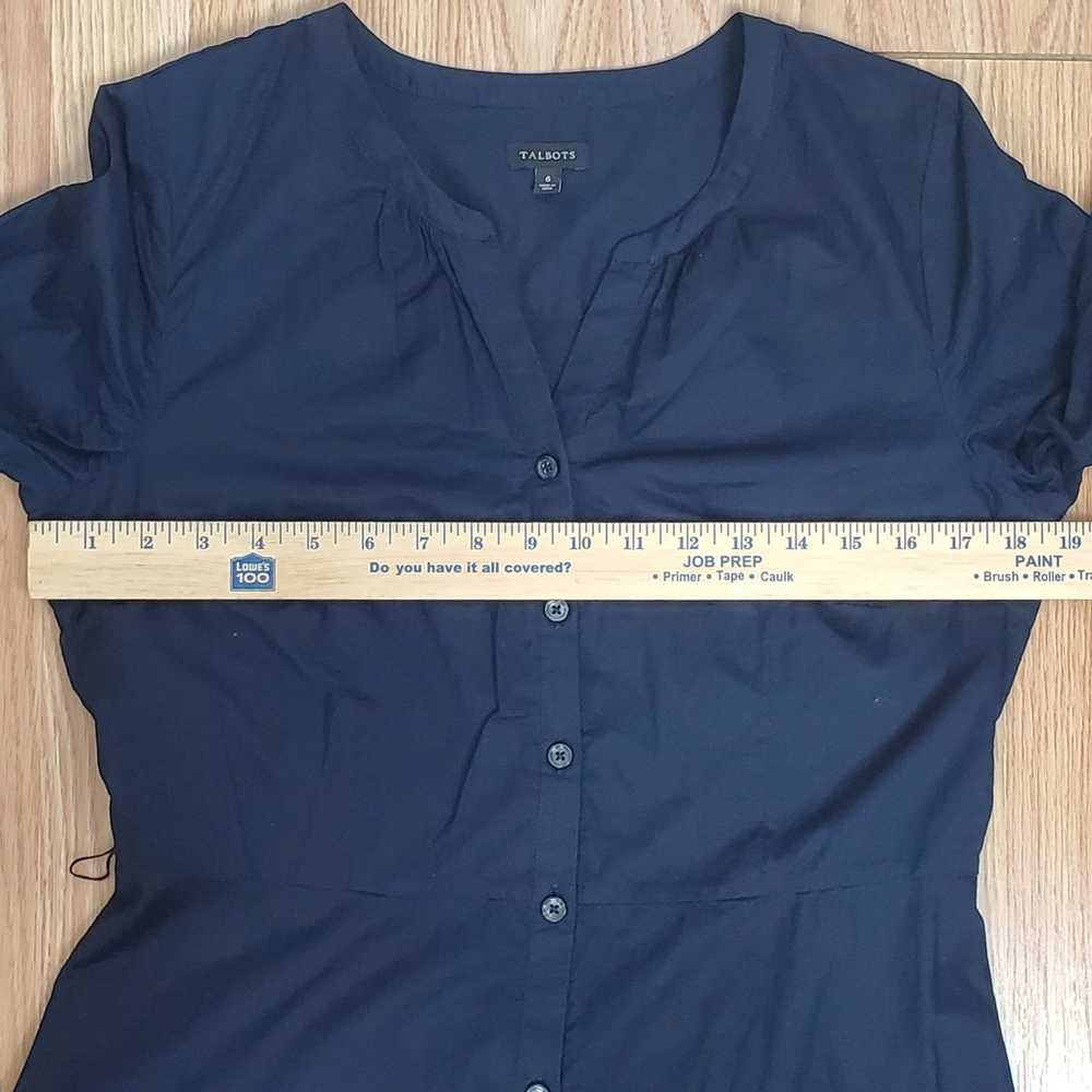 Talbots size 6 button front 3/4 sleeve midi shirt… - image 9