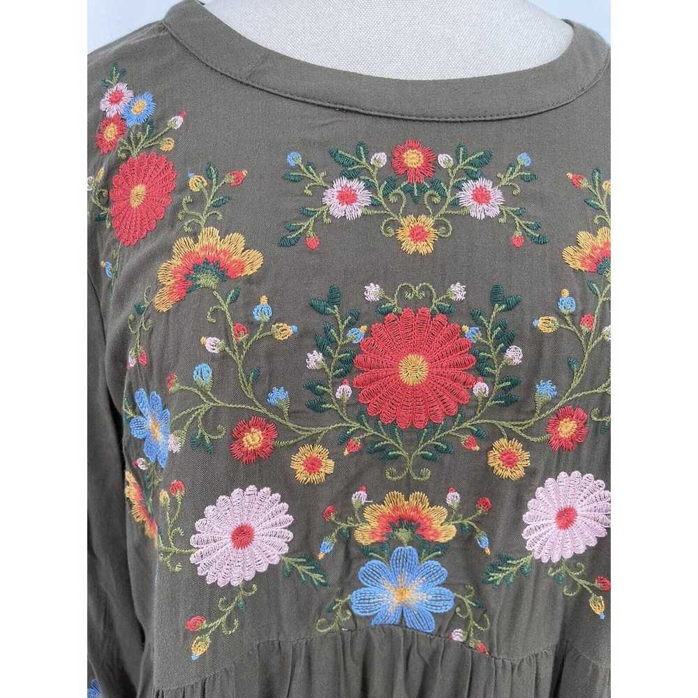 Savanna Jane Dress Floral Embroidered Babydoll Ol… - image 3