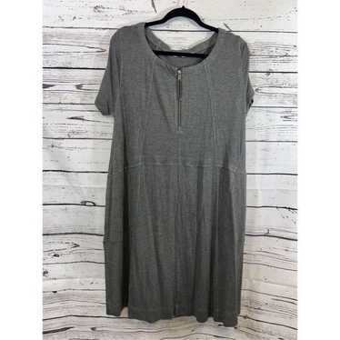 Soft Surroundings Gray Knit Midi Dress Size Large - image 1