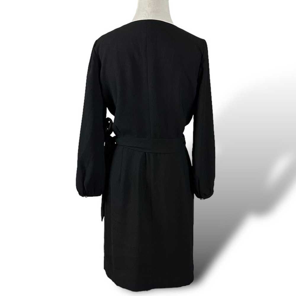 J.Crew 365 Crepe Wrap Dress Black Size 2 Classic … - image 8