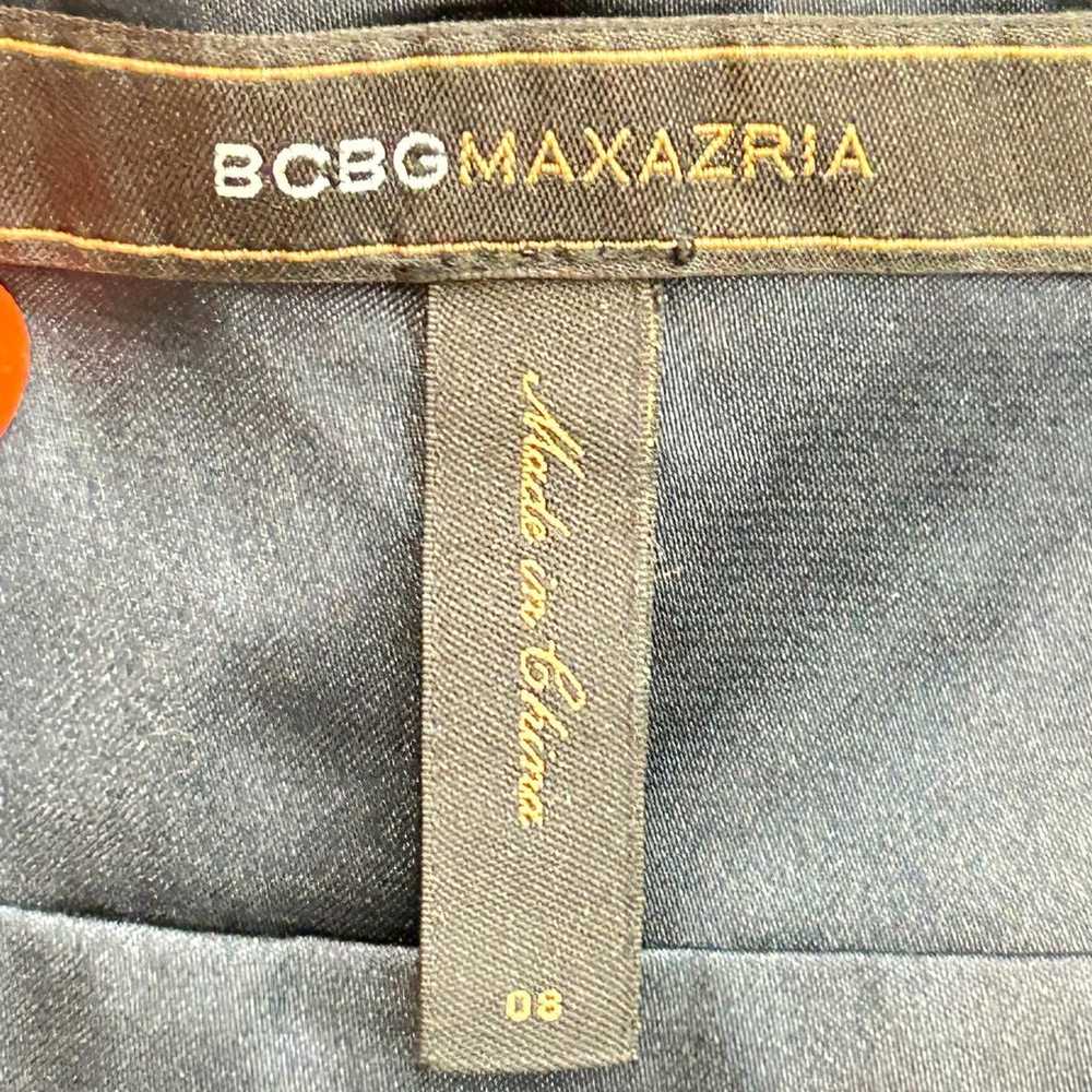 BCBG MaxAzria Cocktail Dress Navy Blue Silk
Chiff… - image 6