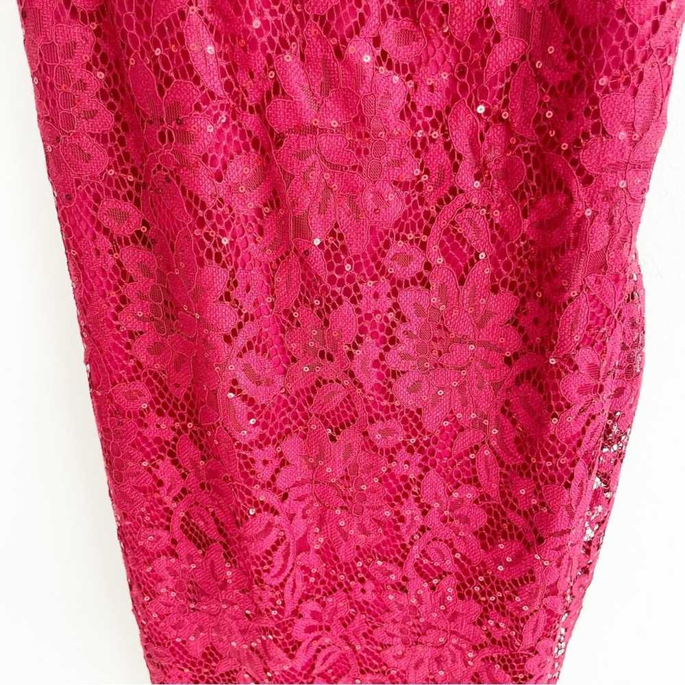 LULUS Cassius Red Sequin Lace Bodycon Dress Size … - image 4