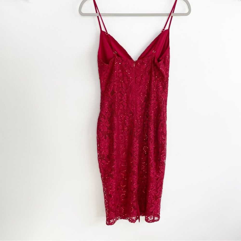 LULUS Cassius Red Sequin Lace Bodycon Dress Size … - image 8