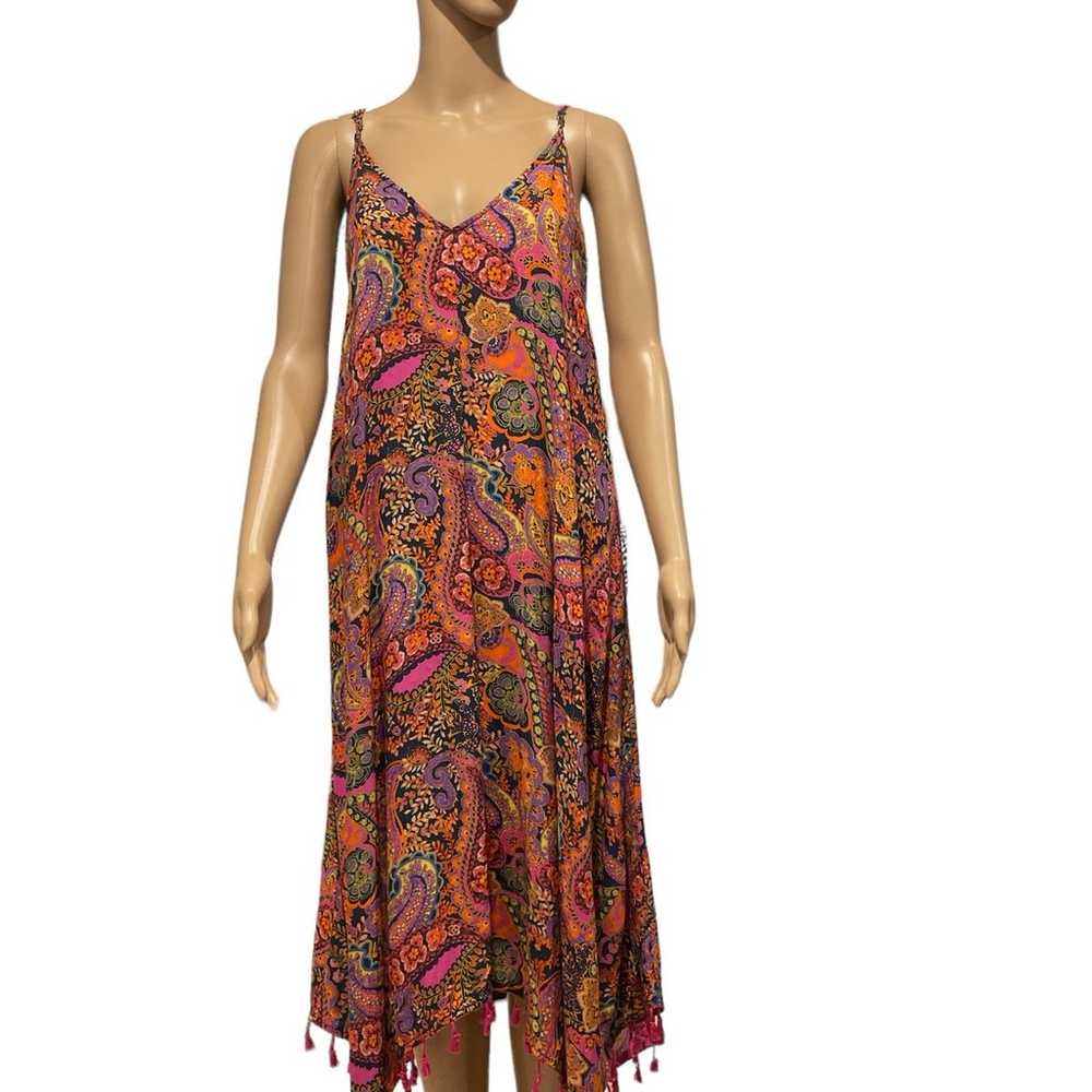 Paisley Tasseled Cover-Up Dress size S - image 4