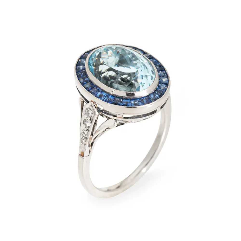 5.25ct Aquamarine Sapphire Ring Gemstone Engageme… - image 2