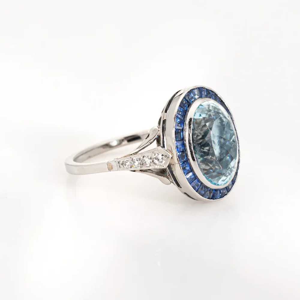 5.25ct Aquamarine Sapphire Ring Gemstone Engageme… - image 3