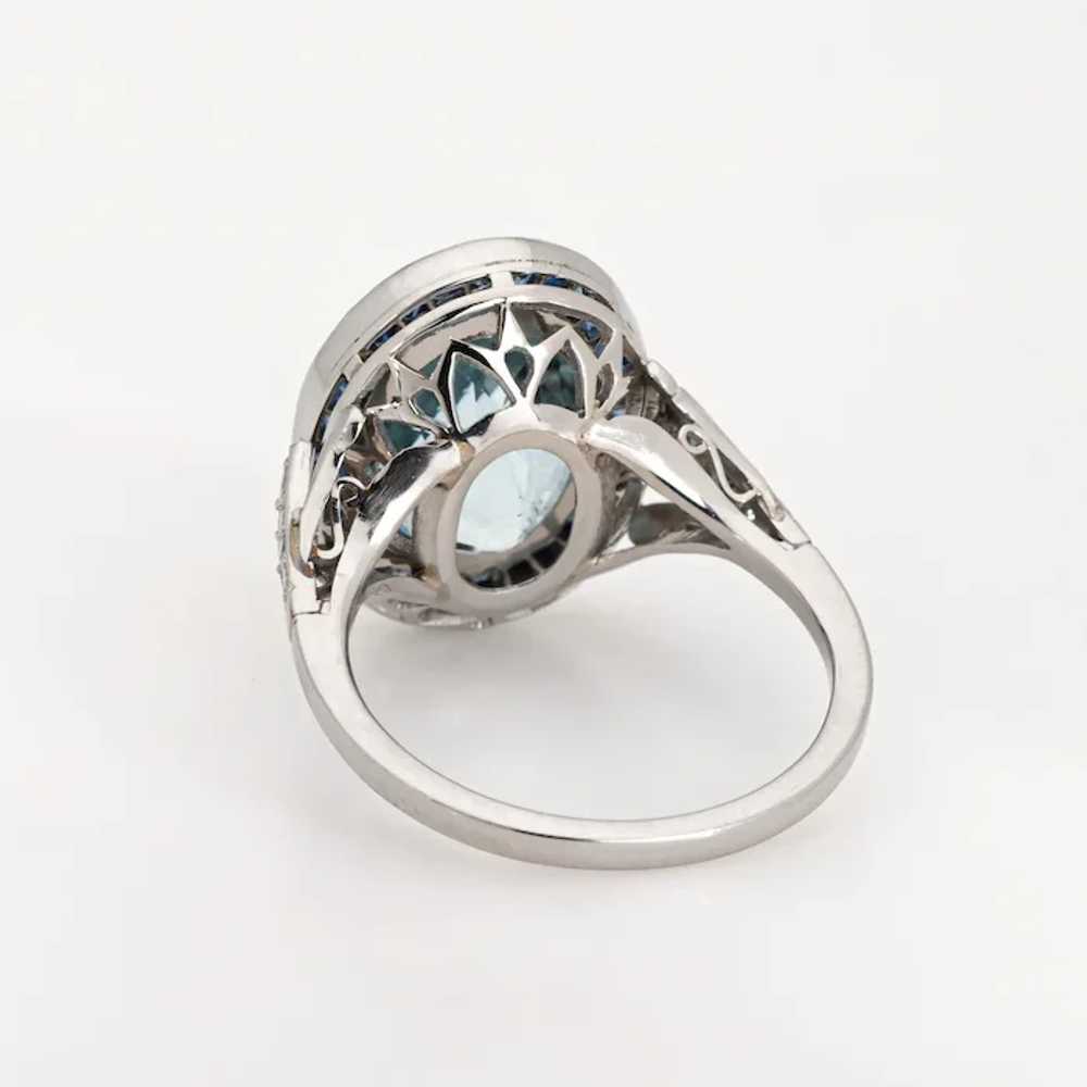 5.25ct Aquamarine Sapphire Ring Gemstone Engageme… - image 5