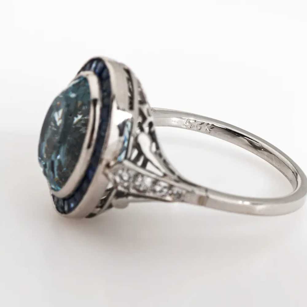 5.25ct Aquamarine Sapphire Ring Gemstone Engageme… - image 7