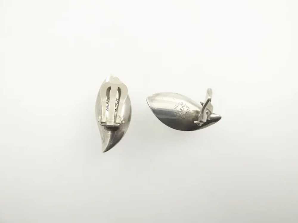 Danish Modernist Silver Earrings by Aarre & Krogh - image 2