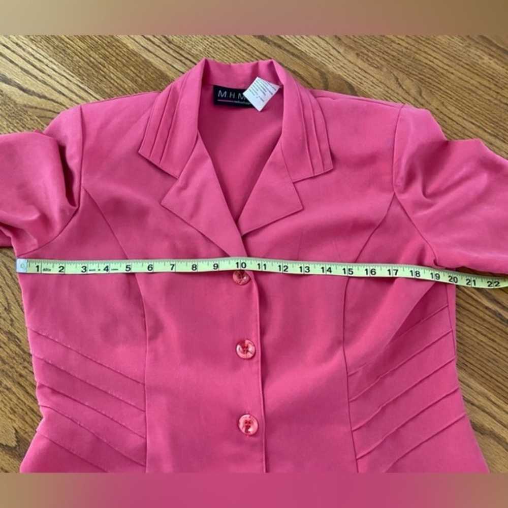 M.H.M Melissa Harper 80s Vintage Pink Short Sleev… - image 10