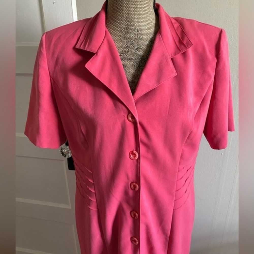 M.H.M Melissa Harper 80s Vintage Pink Short Sleev… - image 3