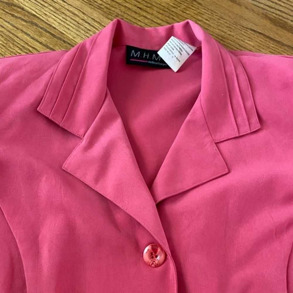 M.H.M Melissa Harper 80s Vintage Pink Short Sleev… - image 8